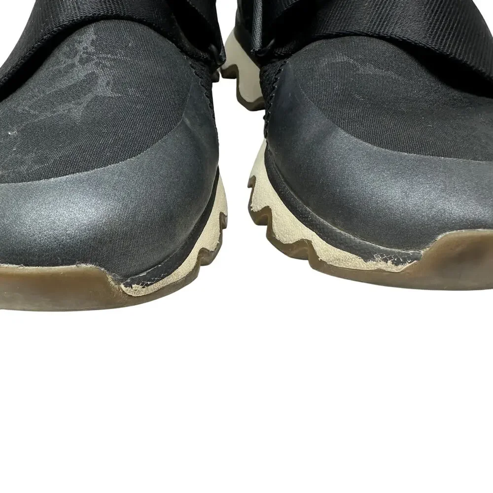 Sorel Kinetic Sneak Slip On High Top Sneaker Womens Size 7 Black White